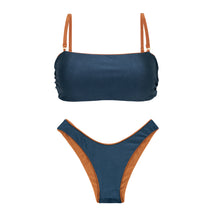 Load image into Gallery viewer, Product Back: Rio De Sol Ensemble Set Nocciola Bandeau-Reto High-Leg
