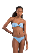 Load image into Gallery viewer, Model Front: Rio De Sol Ensemble Set Shimmer-Baltic-Sea Bandeau-Joy Essential
