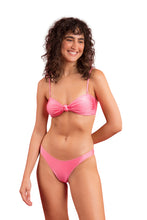 Load image into Gallery viewer, Model Front: Rio De Sol Ensemble Set Shimmer-Confetti Bandeau-Joy Essential
