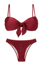 Load image into Gallery viewer, Product Front: Rio De Sol Ensemble Set Shimmer-Divino Bandeau-Knot Essential
