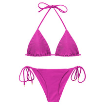 Load image into Gallery viewer, Product Front: Rio De Sol Ensemble Set Shimmer-Gaia Tri-Inv Cheeky-Tie
