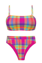 Load image into Gallery viewer, Product Front: Rio De Sol Ensemble Set Tulip-Garden Bandeau-Reto Hotpant-Cos
