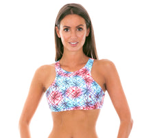 Load image into Gallery viewer, Model Front: Rio De Sol Haut Soutien Tiejean Sporty
