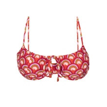 Load image into Gallery viewer, Product Front: Rio De Sol Haut Top Floral-Scales Balconet-Tie
