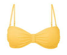 Load image into Gallery viewer, Product Front: Rio De Sol Haut Top Malibu-Yellow Bandeau-Duo
