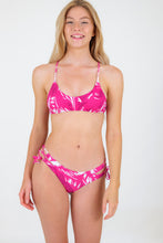 Load image into Gallery viewer, Model Front: Rio De Sol Haut Top Pink-Palms Bralette
