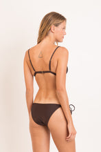 Load image into Gallery viewer, Model Back: Rio De Sol Haut Top Shimmer-Coffee Tri-Fixo
