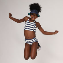 Load image into Gallery viewer, Model Front: Uv Line Deux Pièces Fille Bikini Set Listras Upf50+
