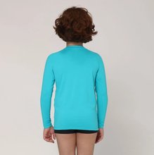 Load image into Gallery viewer, Model Back: Uv Line T-Shirt Camiseta Kids Uvpro Ml Azul Piscina Upf50+
