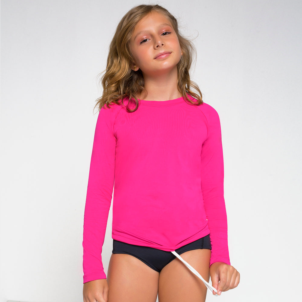 Gallery: Uv Line T-Shirt Camiseta Kids Uvpro Ml Pink Upf50+