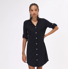 Load image into Gallery viewer, Model Front: Uv Line Chemise Copenhagen Fpu50+ Shirtdress Black Uv
