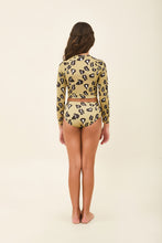 Load image into Gallery viewer, Model Back: Uv Line Une Pièce Fille Girl Bikini Hot Pant Jaguar Upf50+
