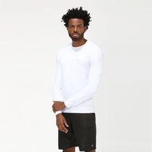 Load image into Gallery viewer, Model Front: Uv Line T-Shirt Men Fpu50+ Uvpro Long Sleeve T-Shirt White Uv
