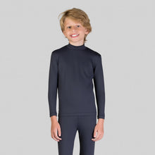 Load image into Gallery viewer, Gallery: Uv Line T-Shirt Rash Guard Kids High-Neck Black Upf50+
