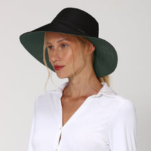 Load image into Gallery viewer, Image 02: Uv Line Chapeau Souple/Capeline San Diego Preto Verde Upf50+
