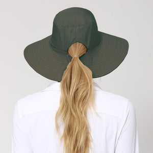 Model Back: Uv Line Chapeau Souple/Capeline San Diego Preto Verde Upf50+