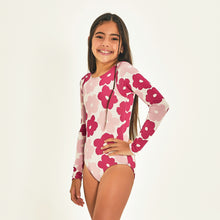 Load image into Gallery viewer, Image 02: Uv Line Une Pièce Fille Swimsuit Flores Upf50+
