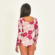 Load image into Gallery viewer, Model Back: Uv Line Une Pièce Fille Swimsuit Flores Upf50+
