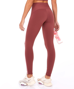 Leggings Bodytex II Com Laser E Fusao Marrom Mahogany