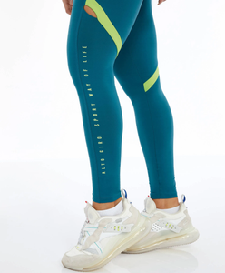 Leggings Bodytex Vazado Lateral Sport Way Verde Running