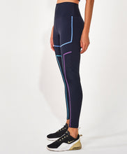 Load image into Gallery viewer, Hyper Linhas Fusionadas Preto Leggings
