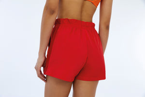 Shorts Techno Taslon Com Bolsos Vermelho High Red