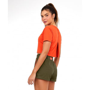 Skin Fit Cropped 1983 Laranja Pitanga T-Shirt